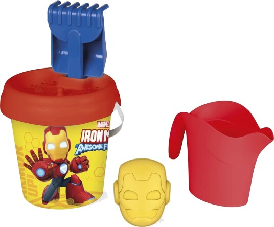 Smoby Iron Man Medium Dekorerad Hink Red ONE SIZE Smoby Iron Man Medium Dekorerad Hink Red ONE SIZE