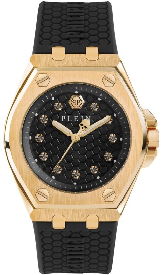 Philipp Plein Dameklokke PWJAA0322 Plein Extreme Sort/Gummi Ø38 mm