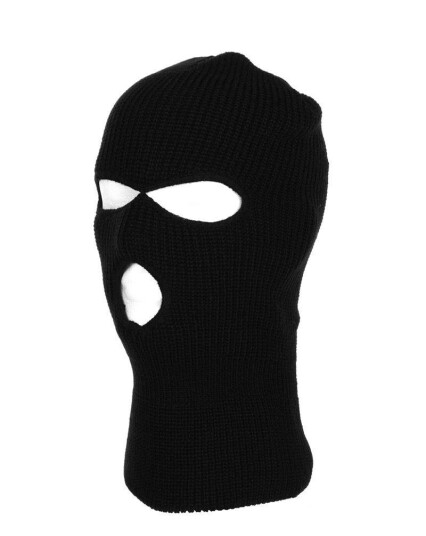Fostex Balaclava i akryl med 3 hull Svart