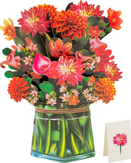 Catsson Pop Up-kort Blomster Georginer PK03525