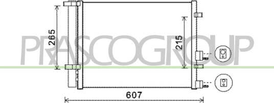 Kondensator klimaanlegg PRASCO HN200C001 Kondensator klimaanlegg PRASCO HN200C001