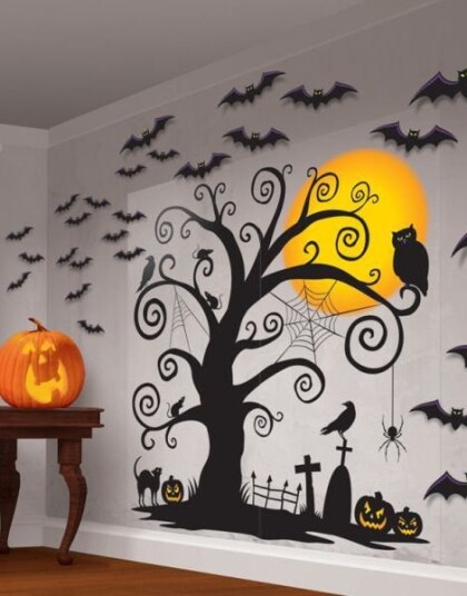 Amscan Halloween Dekorasjonsett med 2 Plakater og 32 Utskjæringer