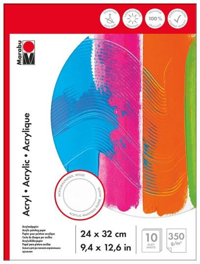 Marabu Maleblokk Marabu 24X32Cm 350g 10Ark