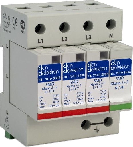 Dan Delektron Transientbeskyttelse SMD Klasse 2+3 TT/TNS-Net