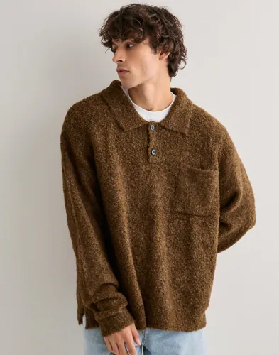 Woodbird WBDom Loop Polo Langermet poloskjorte Brun