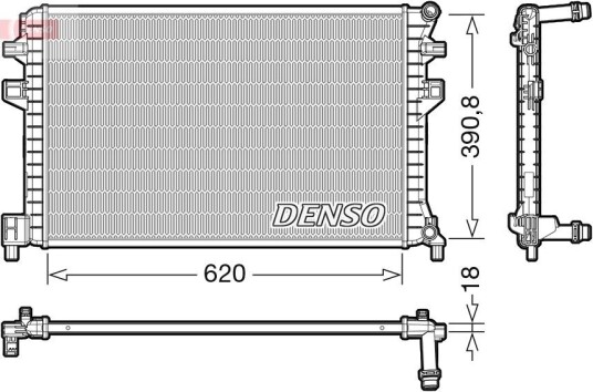 Radiator DENSO DRM02018 Radiator DENSO DRM02018