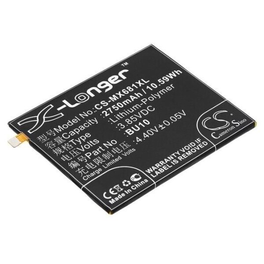 Meilan U680A batteri (2750 mAh 3.85 V, Sort) Meilan U680A batteri (2750 mAh 3.85 V, Sort)
