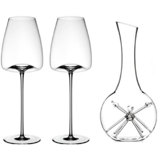 Zieher - Vision star mini dekanteringskaraffel sett m/to straight vinglass