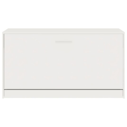 vidaXL Skobenk h?yglans hvit 80x24x45 cm konstruert tre vidaXL Skobenk h?yglans hvit 80x24x45 cm konstruert tre