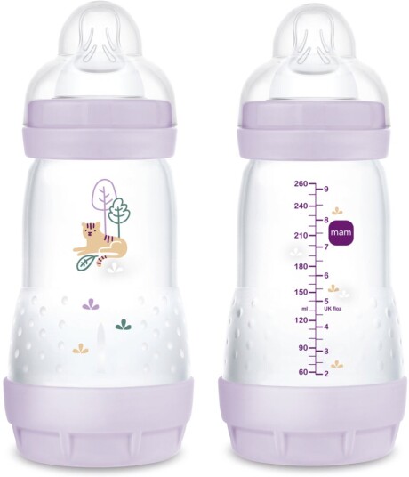 MAM Easy Start Tåteflaske Anti-kolikk 260 ml 2-Pack Lilla