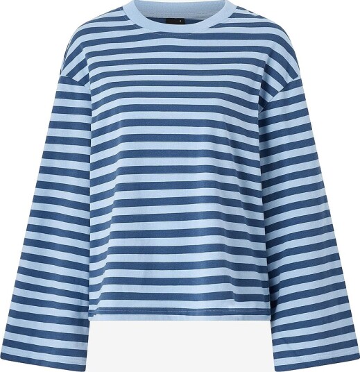 Gina Tricot Topp Stripe Long Sleeve Tee Blå