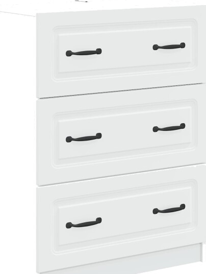 vidaXL Skuffeskap Hvit 66 x 34,5 x 87 cm Konstruert tre