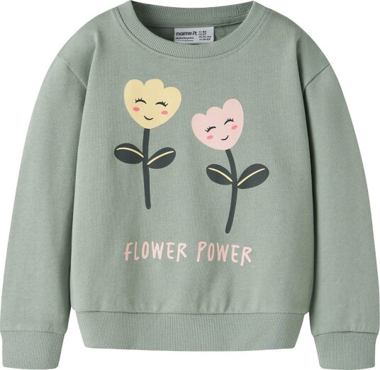 Name It Collegegenser NmfVasacha Green Miljø/Flower Power Name It 1½ år (86) Collegegenser Grønn