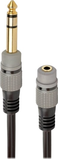 Cablexpert   Audioadapter   Stereojakk Hann Til Minijakk Hunn   20 Cm   Svart
