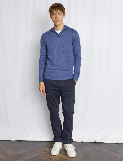 Bruun & Stengade Bs Pelle Regular Fit Knitwear - Blue - S Bruun & Stengade Bs Pelle Regular Fit Knitwear - Blue - S