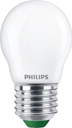 Philips Ultra Efficient Led Filamentlyspære Form: P45 Mattslipt Finish E27 1.2 W Ekvivalent 25 W Klasse A Varmt Hvitt Lys 2700 K Philips Ultra Efficient Led Filamentlyspære Form: P45 Mattslipt Finish E27 1.2 W Ekvivalent 25 W Klasse A Varmt Hvitt Lys 2700 K