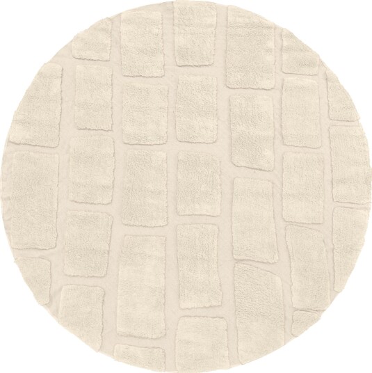 Rundt teppe   Cyrus Natural Cotton Shaggy beige Størrelse: Ø 200 cm