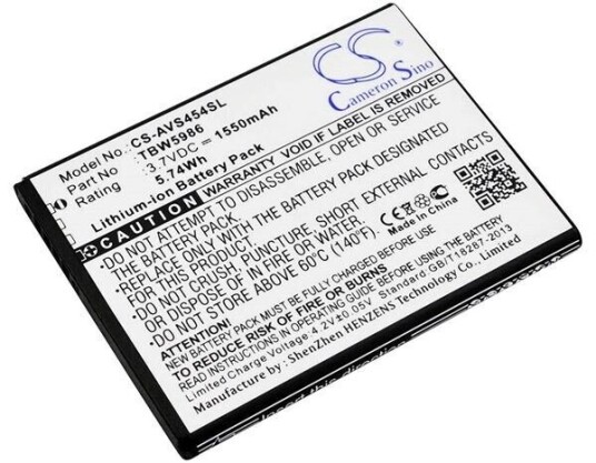 Archos 45 Helium 4G batteri (1550 mAh 3.7 V) Archos 45 Helium 4G batteri (1550 mAh 3.7 V)