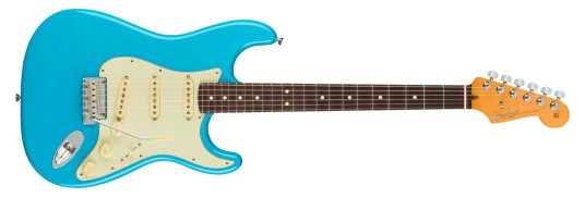 Fender Am Pro Ii Stratocaster Miami Blå, Rosewood Fingerboard