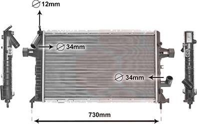 VAN WEZEL 37012294 Radiator motorkjøling VAN WEZEL 37012294 Radiator motorkjøling