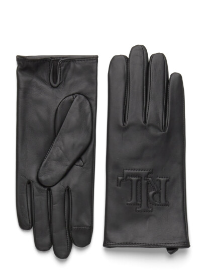 Lauren Ralph Lauren Logo-Embossed Sheepskin Tech Gloves - Black - S Lauren Ralph Lauren Logo-Embossed Sheepskin Tech Gloves - Black - S