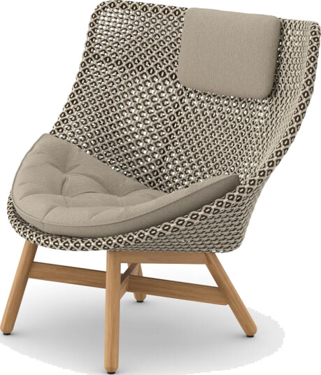 Dedon Mbrace wingchair teak AY5 teak 0205 pepper 0115 Dedon Mbrace wingchair teak AY5 teak 0205 pepper 0115