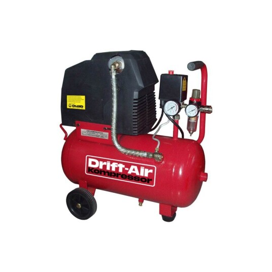 Drift-Air Kompressor Ol 2/24 – Oljefri 1-Fase Kompressor Med Høy Ytelse, Hjul Til Transport, Manometer Og Partikkelfilter. Drift-Air Kompressor Ol 2/24 – Oljefri 1-Fase Kompressor Med Høy Ytelse, Hjul Til Transport, Manometer Og Partikkelfilter.