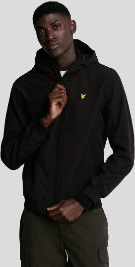 Lyle & Scott Fleece Back Softshell Jacket - Black - S