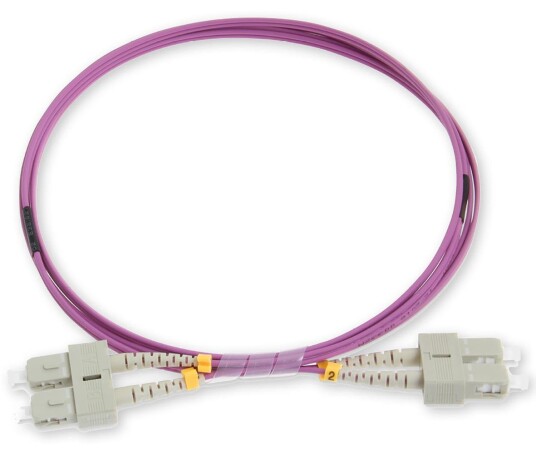 Eurolan 41F-40-SC-SC-03 Fiberkabling 3 m lilla Stikkontakter & kabler