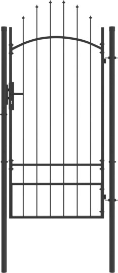 Hageport med lås Grå 200 x 100 cm 100 x 200 cm Stål