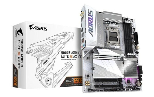 GIGABYTE B650E AORUS ELITE X AX ICE Hovedkort ATX med Wi-Fi 6E og DDR5 Støtte