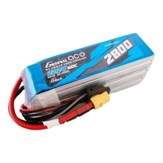 Gens Ace G-Tech 2800mAh 22.2V 60C LiPo Batteri XT60 for Radiostyrte Kjøretøy