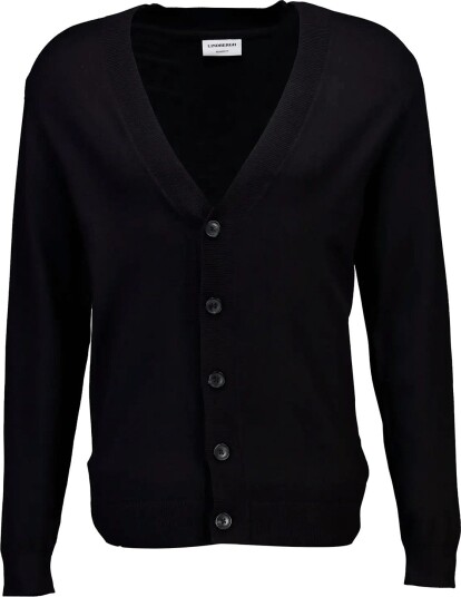 Lindbergh Ecovero V Neck Button Cardigan Black S