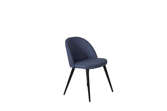 Venture Design Velvet spise stol Blå Textil/svart Blå