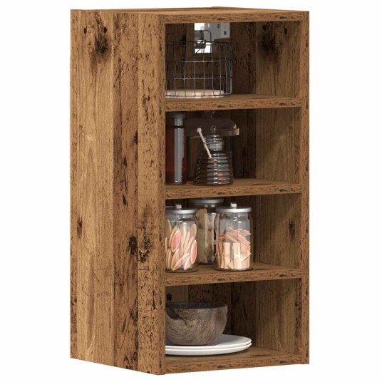 Hengende skap gammelt tre 30x29,5x60 cm konstruert tre 8721158425195