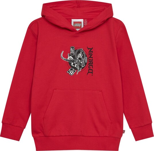 LEGO® Wear Ninjago Hettegenser - LWSian 705 - Rød M- Trykk - LEGO® Wear - 9 år (134) - Hettegenser