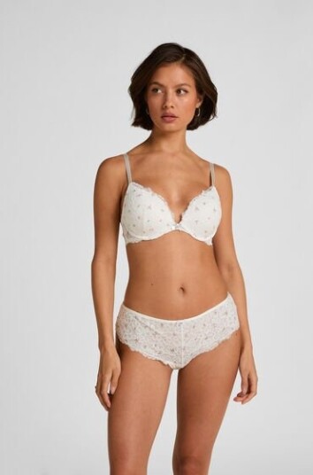Hunkemöller Brasiliansk truse Marine Hvit