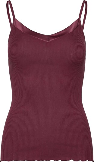 Rosemunde Rwbeatha Silk Sl Strap Satin Tape Top WINDSOR WINE XS