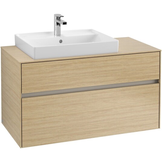 Villeroy & Boch  Collaro Servantskap med 2 skuffer 100x50x54,8 cm u/lys Nordisk Eik