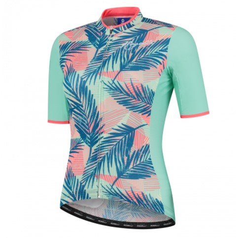 Rogelli Leaf Jersey til Kvinner Mint/Korall