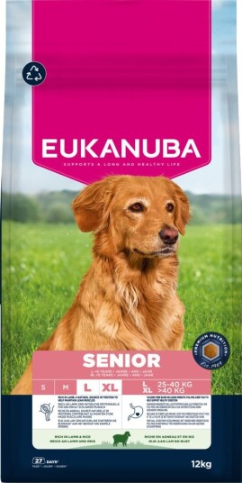 Eukanuba Tørrfôr Senior Premium Nutrition Large & Giant Breed & Ris Sparepakke Lam 2 X 12 kg Eukanuba Tørrfôr Senior Premium Nutrition Large & Giant Breed & Ris Sparepakke Lam 2 X 12 kg