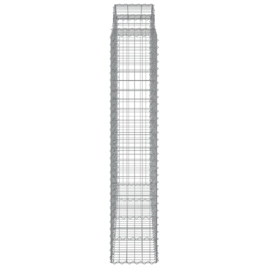 Gabionkurver buede 11 stk 200x50x200/220 cm galvanisert jern Gabionkurver buede 11 stk 200x50x200/220 cm galvanisert jern