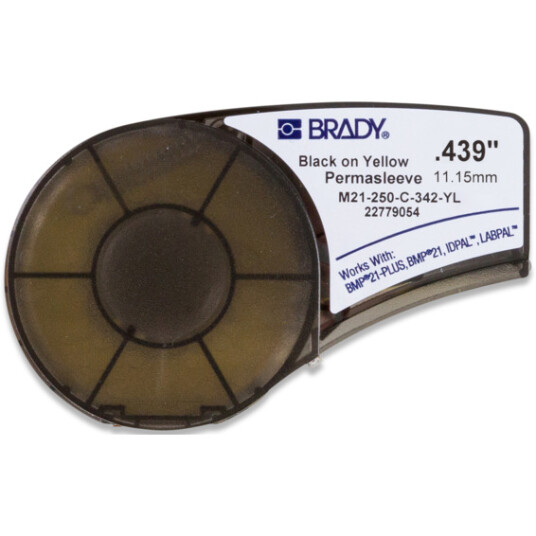 Brady M210 Krymp 11,15 mm Sort På Gul Brady M210 Krymp 11,15 mm Sort På Gul