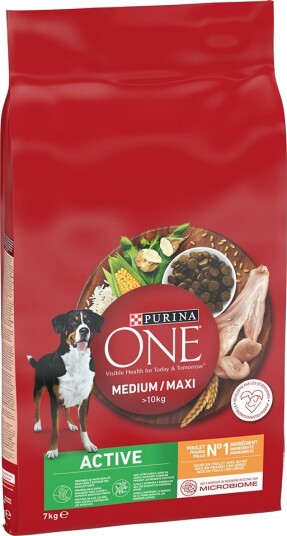 Purina One Tørrfôr Medium Maxi Active Kylling 7 kg