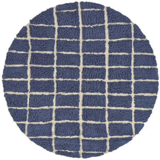 Rundt teppe Zola Natural Cotton Shaggy blå Størrelse: Ø 240 cm Rundt teppe Zola Natural Cotton Shaggy blå Størrelse: Ø 240 cm