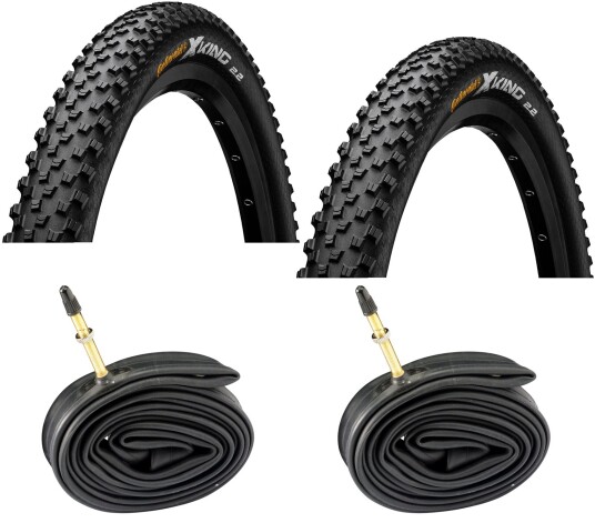 2 dekk + 2 slanger Continental Cross King II 29"x 2,20"Sammenleggbare dekk med Presta Ventil 2 dekk + 2 slanger Continental Cross King II 29"x 2,20"Sammenleggbare dekk med Presta Ventil