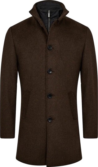 Bruun & Stengade Bs Ontario Slim Fit Coat - BROWN - M