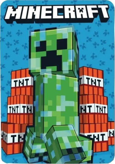 Minecraft Fleece Blanket Blue