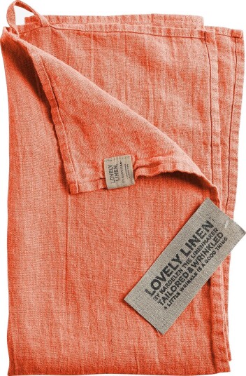 Lovely Linen Kjøkkenhåndkle Lovely i vasket lin Orange Lovely Linen Kjøkkenhåndkle Lovely i vasket lin Orange