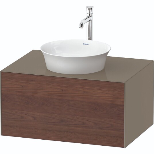 Duravit White Tulip Servantskap 1 skuff 80x55x40,8 cm Valnøtt/Stengrå Høygl.
